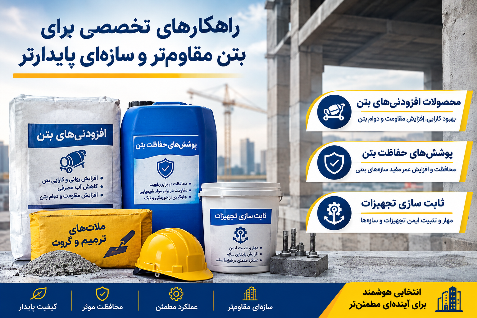 تامین و تولید افزودنی های بتن