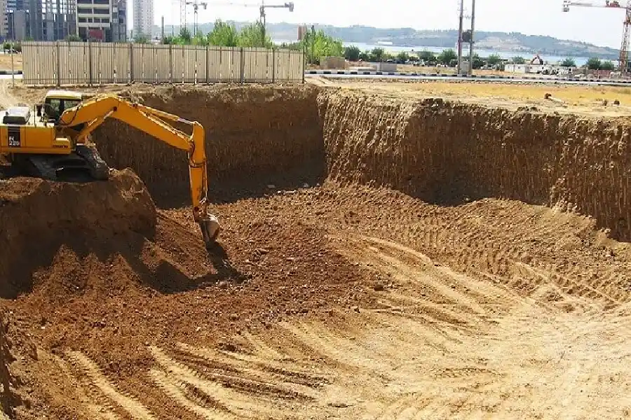 نقشه برداری و پی ریزی و اجرای فونداسیون 
